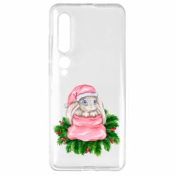Чехол для Xiaomi Mi10/10 Pro Заяц Новогодний - PrintSalon