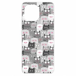 Чохол для Xiaomi Mi11 Gray cats pattern - PrintSalon