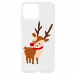 Чехол для Xiaomi Mi11 Lite Deer with red nose - PrintSalon