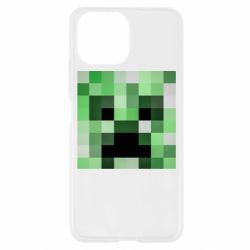 Чехол для Xiaomi Mi11 Lite Minecraft minimalist Creeper - PrintSalon