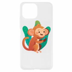 Чехол для Xiaomi Mi11 Lite Monkey. Fuck You - PrintSalon