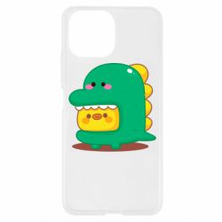 Чехол для Xiaomi Mi11 Lite Уточка в костюме динозавра - PrintSalon
