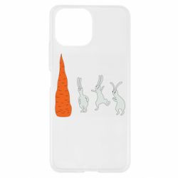 Чехол для Xiaomi Mi11 Lite Зайцы возле морковки - PrintSalon