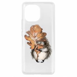 Чехол для Xiaomi Mi11 Осенний ежик - PrintSalon