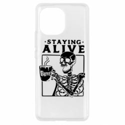 Чехол для Xiaomi Mi11 Staying alive with coffee - PrintSalon