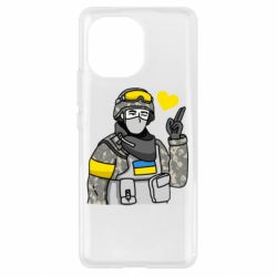 Чехол для Xiaomi Mi11 Военный с сердечком