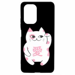 Чехол для Xiaomi Poco F3/K40 Cat and hieroglyphs - PrintSalon