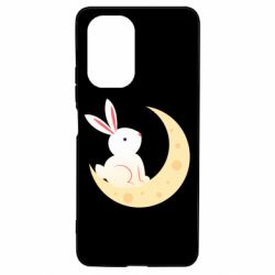 Чехол для Xiaomi Poco F3/K40 Cute rabbit on the moon - PrintSalon