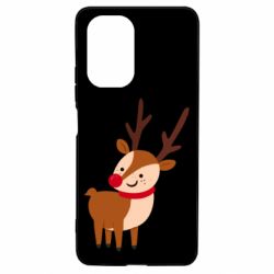 Чехол для Xiaomi Poco F3/K40 Deer with red nose - PrintSalon
