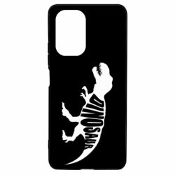Чехол для Xiaomi Poco F3/K40 Dinosaur text