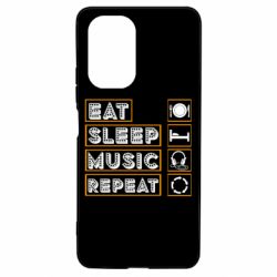 Чехол для Xiaomi Poco F3/K40 Eat sleep dj repeat. - PrintSalon