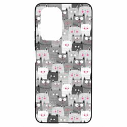 Чохол для Xiaomi Poco F3/K40 Gray cats pattern - PrintSalon