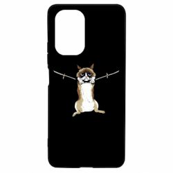 Чехол для Xiaomi Poco F3/K40 Grumpy Cat On The Rope - PrintSalon