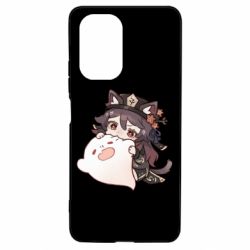 Чехол для Xiaomi Poco F3/K40 Hu Tao cat