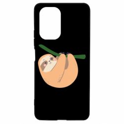 Чехол для Xiaomi Poco F3/K40 Sloth on a branch - PrintSalon