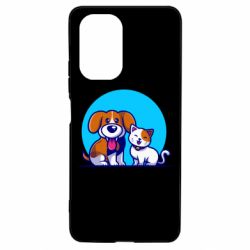 Чехол для Xiaomi Poco F3/K40 Собачка и котик - PrintSalon