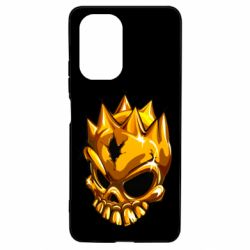 Чехол для Xiaomi Poco F3/K40 Standoff - Gold Skull - PrintSalon