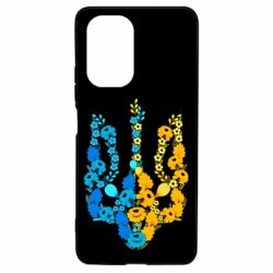Чохол для Xiaomi Poco F3/K40 Тризуб квіти Україна - PrintSalon