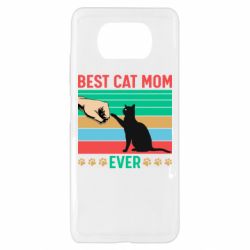 Чехол для Xiaomi Poco X3 Best cat mom ever - PrintSalon