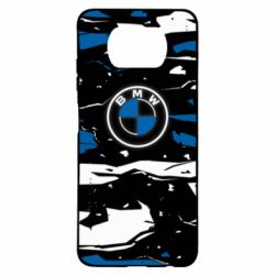 Чехол для Xiaomi Poco X3 BMW logo and art background - PrintSalon