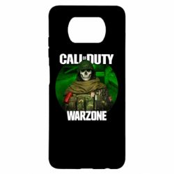 Чехол для Xiaomi Poco X3 Call of duty Warzone ghost green background - PrintSalon