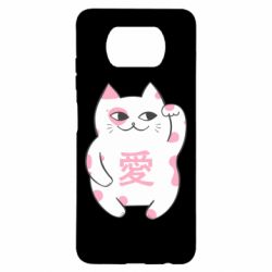 Чехол для Xiaomi Poco X3 Cat and hieroglyphs - PrintSalon