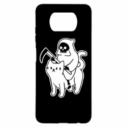 Чохол для Xiaomi Poco X3 Death and cat - PrintSalon