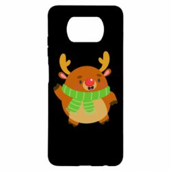 Чехол для Xiaomi Poco X3 Deer in a scarf - PrintSalon