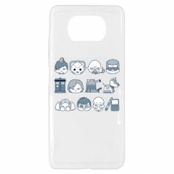 Чехол для Xiaomi Poco X3 Doctor who icons - PrintSalon