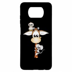 Чехол для Xiaomi Poco X3 Giraffe Owl and Mouse - PrintSalon