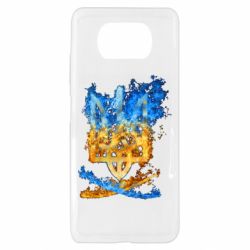 Чехол для Xiaomi Poco X3 Горящий гербу Украины - PrintSalon