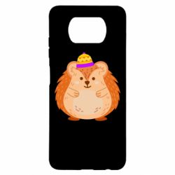 Чехол для Xiaomi Poco X3 Little hedgehog in a hat - PrintSalon
