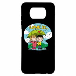 Чехол для Xiaomi Poco X3 Love is ... in the rain - PrintSalon