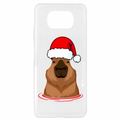 Чехол для Xiaomi Poco X3 Новогодняя капибара - PrintSalon