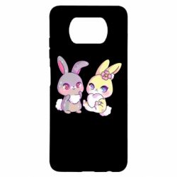Чехол для Xiaomi Poco X3 Rabbits In Love - PrintSalon