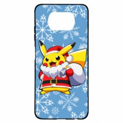 Чохол для Xiaomi Poco X3 Santa Claus Pikachu - PrintSalon