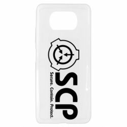 Чехол для Xiaomi Poco X3 SCP logo text