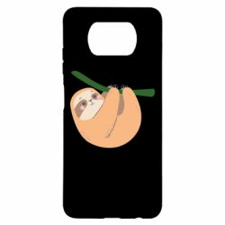 Чехол для Xiaomi Poco X3 Sloth on a branch - PrintSalon