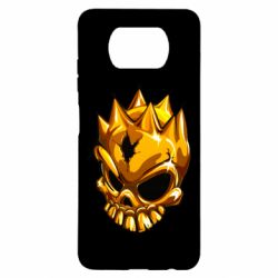 Чехол для Xiaomi Poco X3 Standoff - Gold Skull - PrintSalon