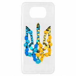 Чохол для Xiaomi Poco X3 Тризуб квіти Україна - PrintSalon