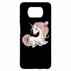 Чехол для Xiaomi Poco X3 Unicorn with bow tie - PrintSalon