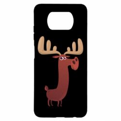 Чехол для Xiaomi Poco X3 Забавный олень - PrintSalon