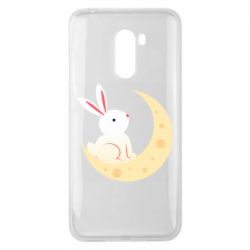 Чехол для Xiaomi Pocophone F1 Cute rabbit on the moon - PrintSalon