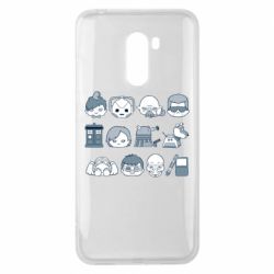 Чехол для Xiaomi Pocophone F1 Doctor who icons - PrintSalon