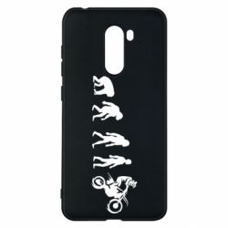 Чехол для Xiaomi Pocophone F1 Эволюция мотоциклиста - PrintSalon