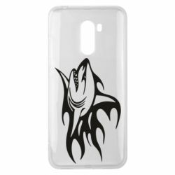 Чехол для Xiaomi Pocophone F1 Flaming shark - PrintSalon