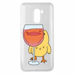Чехол для Xiaomi Pocophone F1 Качка і келих вина - PrintSalon
