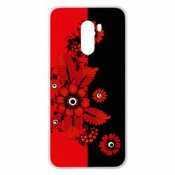 Чохол для Xiaomi Pocophone F1 Червоні квіти - PrintSalon