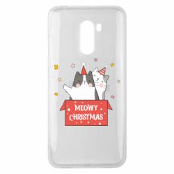 Чехол для Xiaomi Pocophone F1 Meowy Christmas ( present box ) - PrintSalon