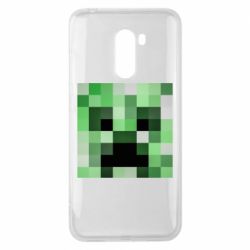 Чехол для Xiaomi Pocophone F1 Minecraft minimalist Creeper - PrintSalon